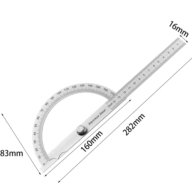 Busur Derajat / Stainless Degree Protractor / Pengukur Sudut / Penggaris Busur Alat Ukur Sudut