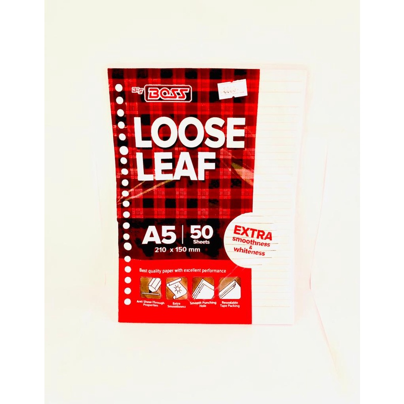

Loose Leaf Big Boss A5 50 Lembar, B5 100 Lembar