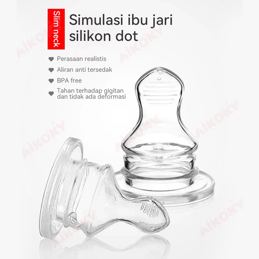 AIKOKY Huki Silicone Nipple Baby 3.7 cm Dot Silikon Bayi BPA Free