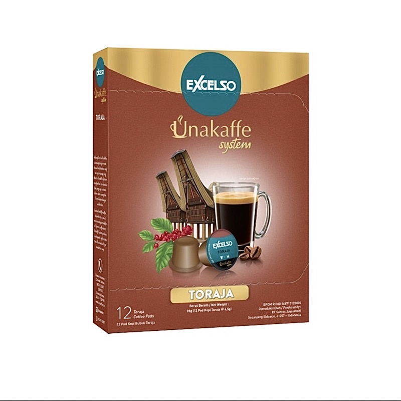 

Unakaffe System Coffee Capsule - Kopi Kapsul Excelso Unakaffe Toraja Box