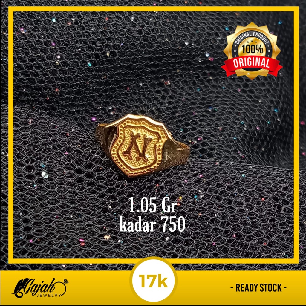 Cincin Anak Emas 17K - 1.05 gr Kadar 750 - 104