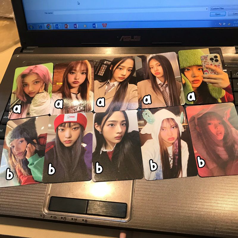(ready stock) new jeans weverse omg wv version A ver photocars pc only sharing vers hyein haerin min
