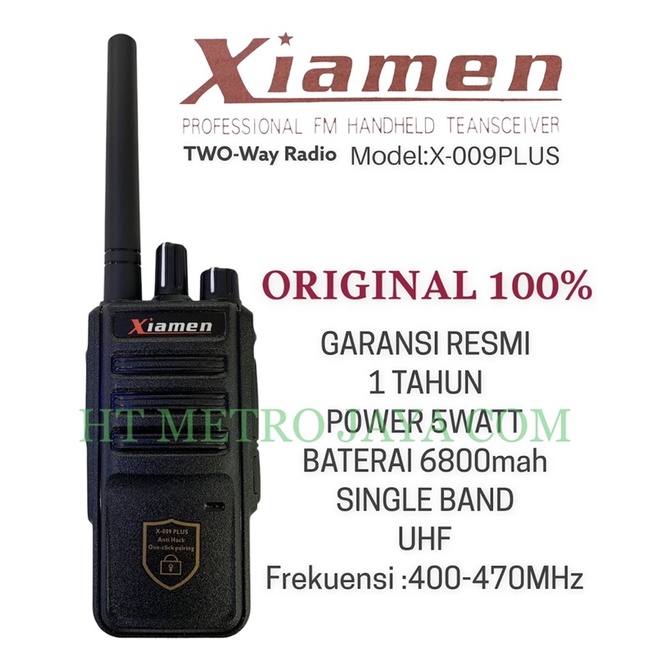 WALKIE TALKIE HT XIAMEN X009 UHF POWER 5watt