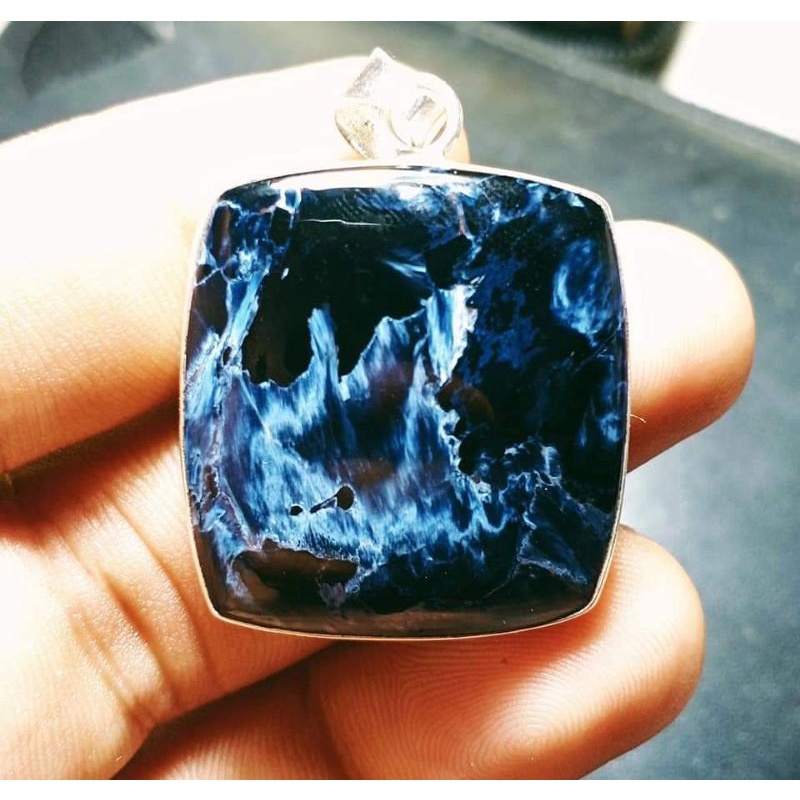 Pietersite Namibia Natural HQ Liontin Perak A398