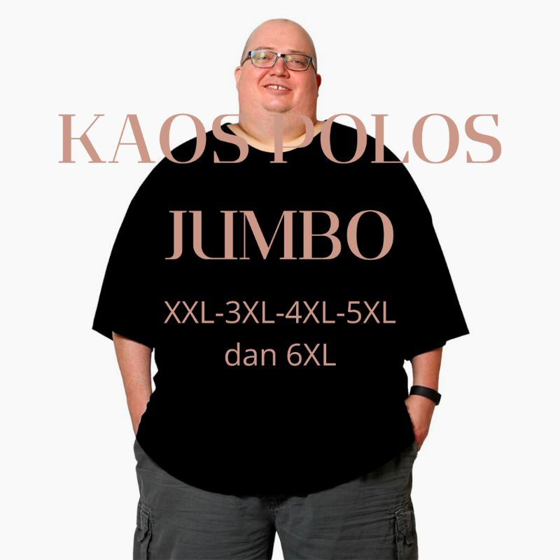 Kaos polos pria wanita real jumbo/big size/over size/ ukuran 2xl-3xl-4xl-5xl dan 6xl