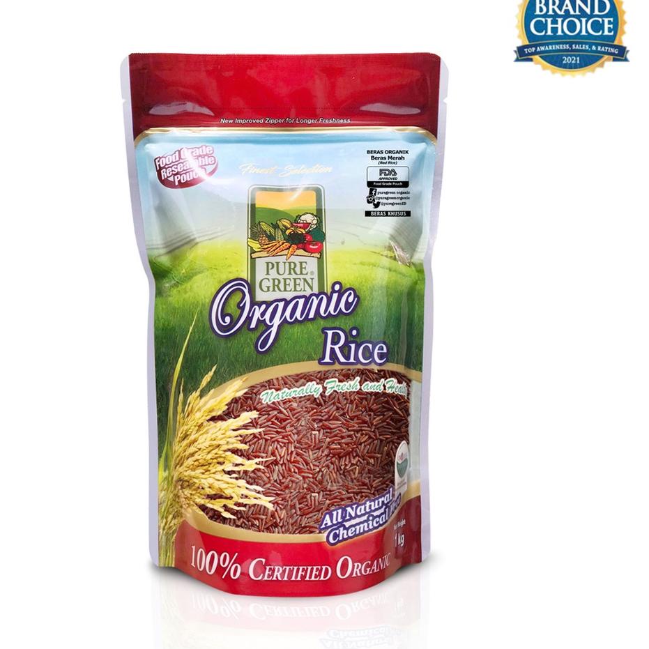 

COD | [KI3] | Puregreen Organic Rice Beras Organik Beras Merah (Red Rice) 1 kg