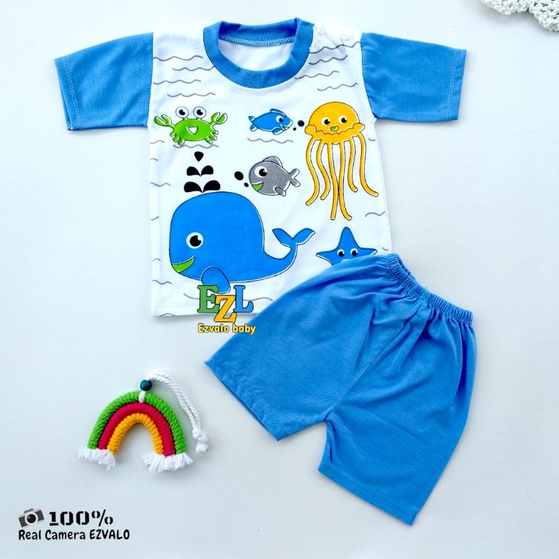 BAJU BAYI KAOS OBLONG SETELAN BAYI GAMBAR PAUS