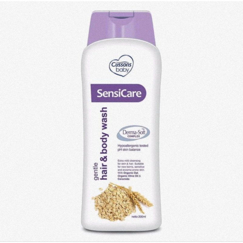 Cussons Baby Sensicare Gentle Hair &amp; Body Wash 200 ml - Shampo &amp; Sabun Bayi