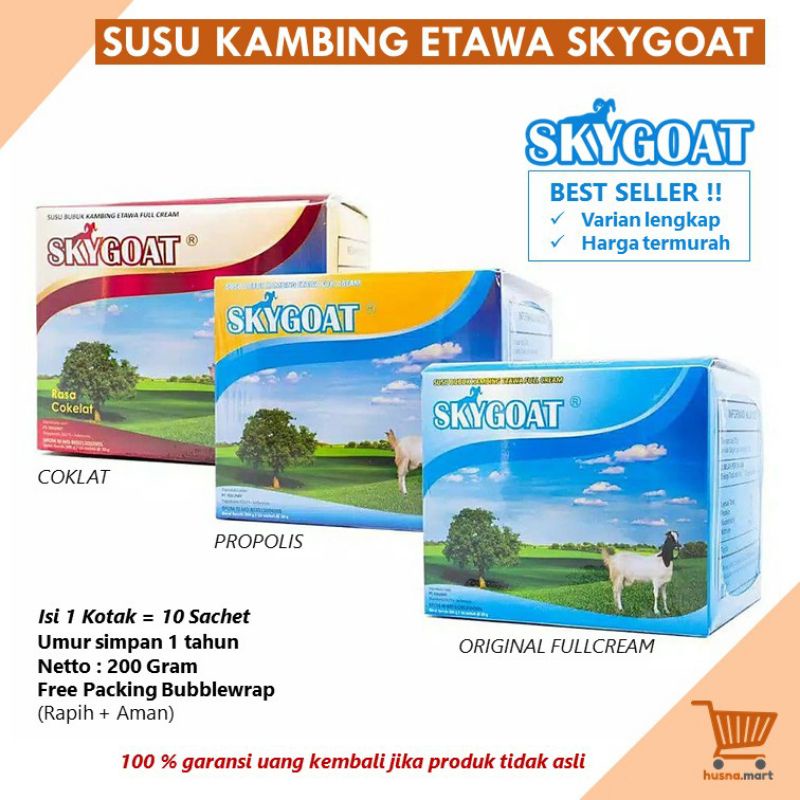 

OROIGINAL !! Susu Kambing SKYGOAT, ORIGINAL Putih & Coklat 200gr