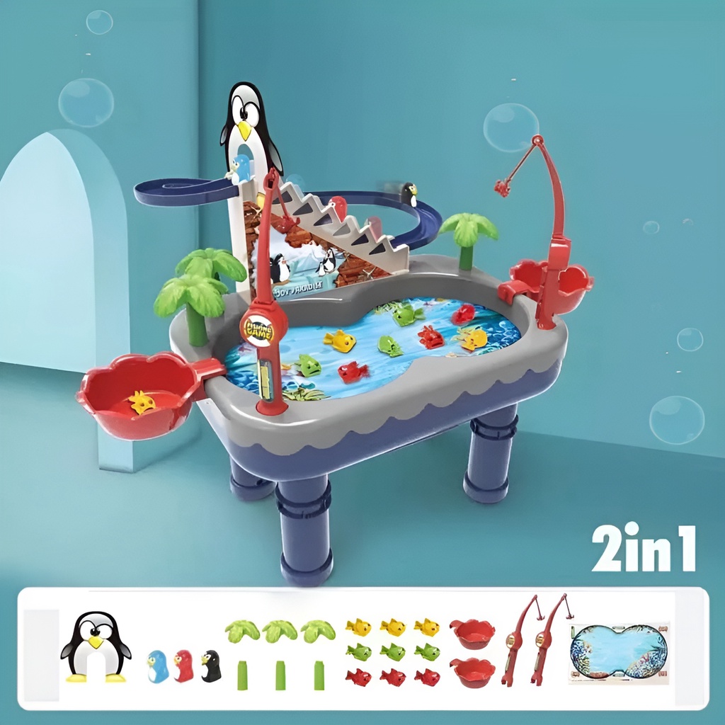 Fishing Game Penguin | Mainan Pancingan Anak | Mainan Pancing Ikan Besar | Mainan Anak Cowok 5 Tahun