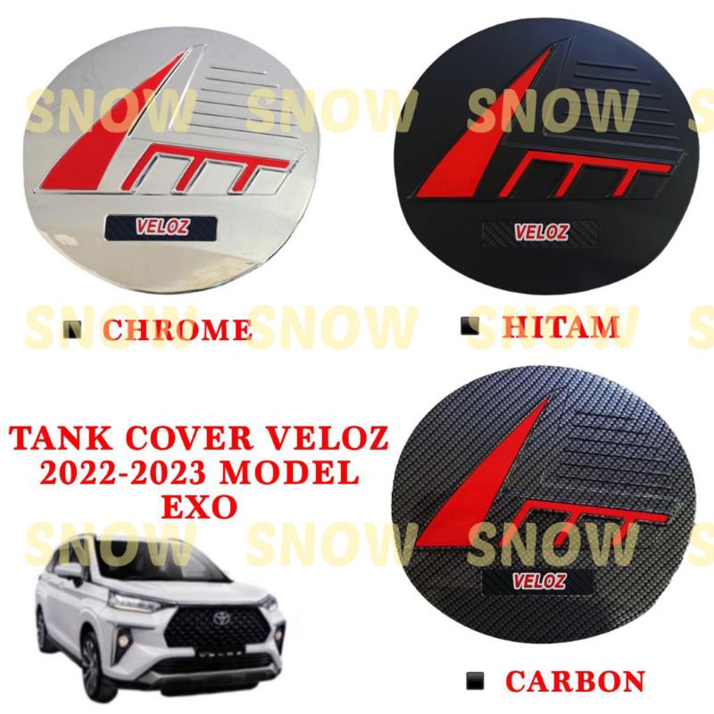 Tank Cover Veloz 2022 2023 Exo Hitam Chrome Carbon