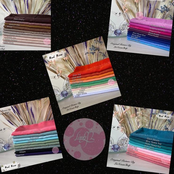 ✔️  Kerudung Paris Polos Kerudung Segiempat Murah ORI RED ROSE 