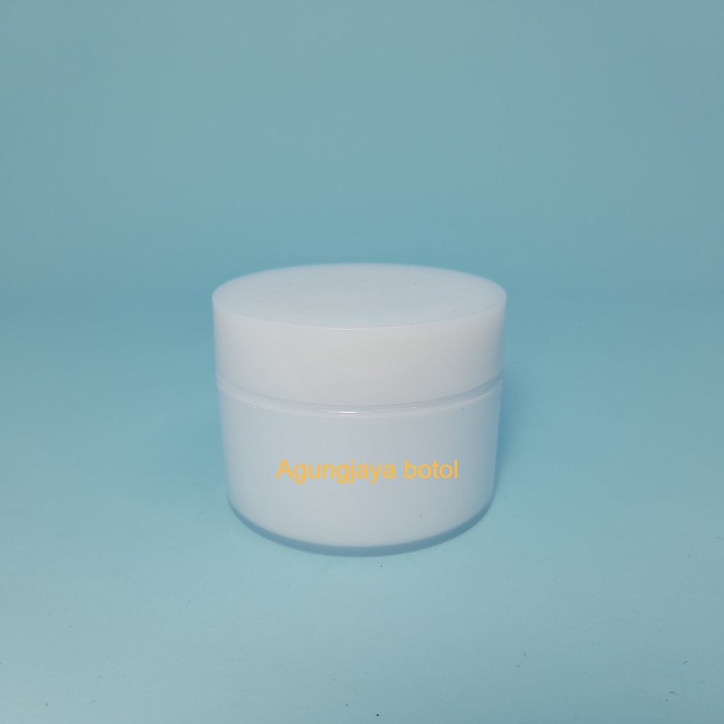 Pot Jar Cream 50 Gr Putih / Pot Plastik / Pot Cream Plastik / Pot Kosmetik / Pot Krim Wajah / Pot 50
