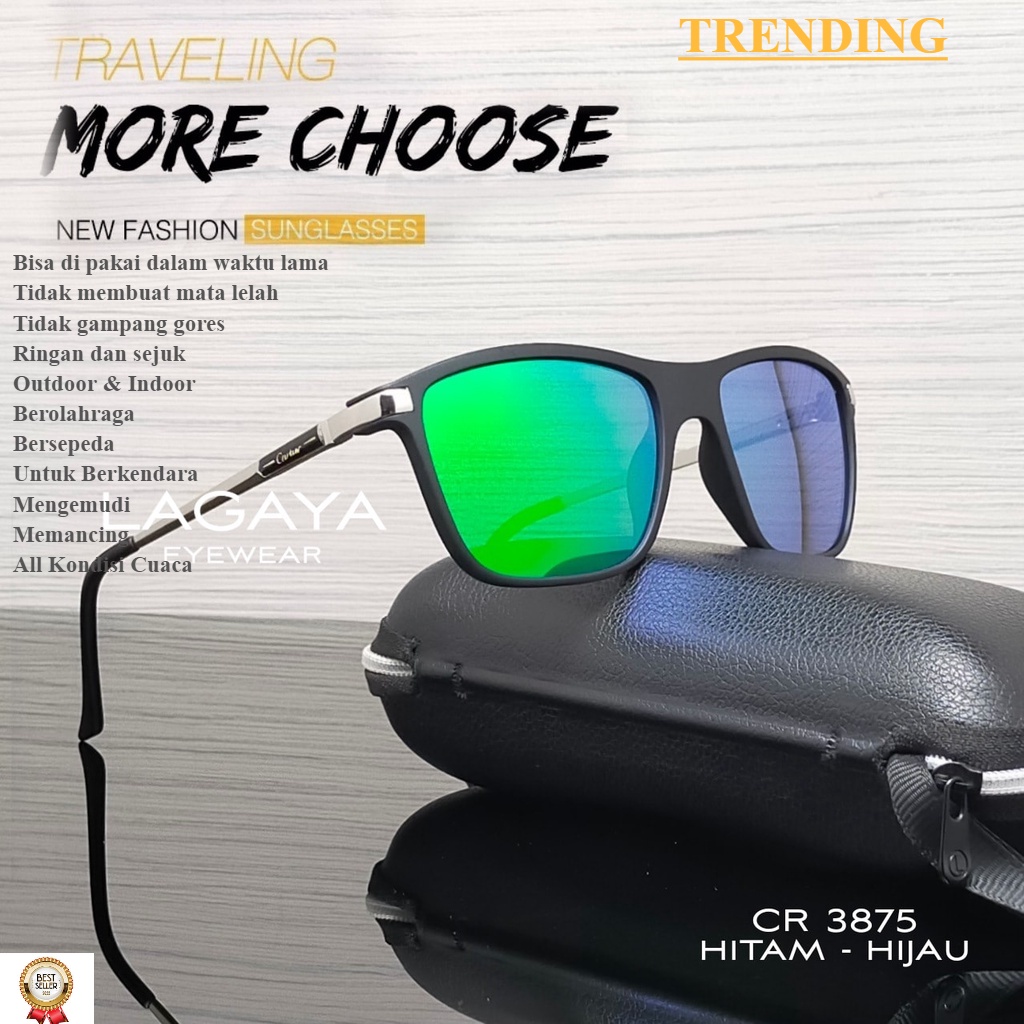 BEST SELLER!!!KACAMATA CR 3875 CARTIER FASHION PRIA WANITA LENSA KACA POLARIZED METAL TITANIUM FRAME