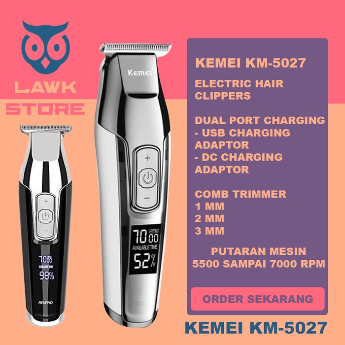Trimmer KEMEI KM 5027 KEMEI KM-5027 mesin cukur rambut alat cukur