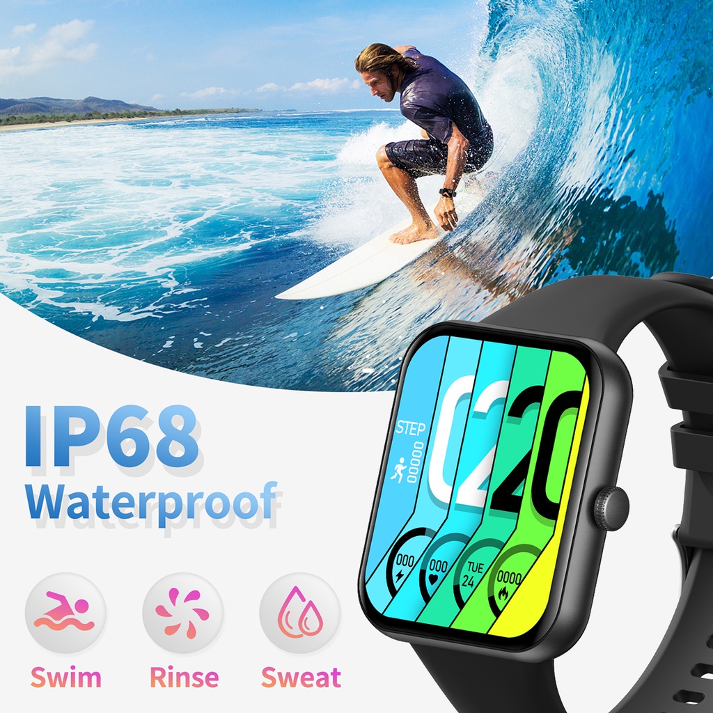 AITO BIP Smartwatch Wanita 1.95inch HD Touch Screen Bluetooth Call Kalkulator Jam Tangan Pria Wanita Sport Mode IP67 Waterproof Smart Watch Original