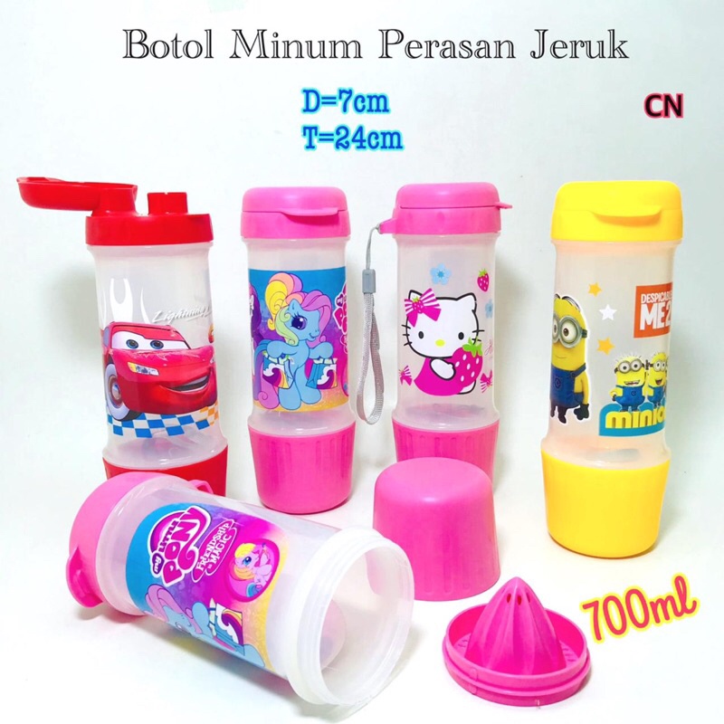 Botol minum perasan jeruk karakter