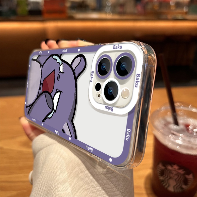 IPHONE Soft Case Lucu Kompatibel Untuk Iphone11 14 13 12 Pro Max XS XR X8 7 6S Plus Casing Hp Mini Transparan TPU Silikon Shockproof Clear Cover