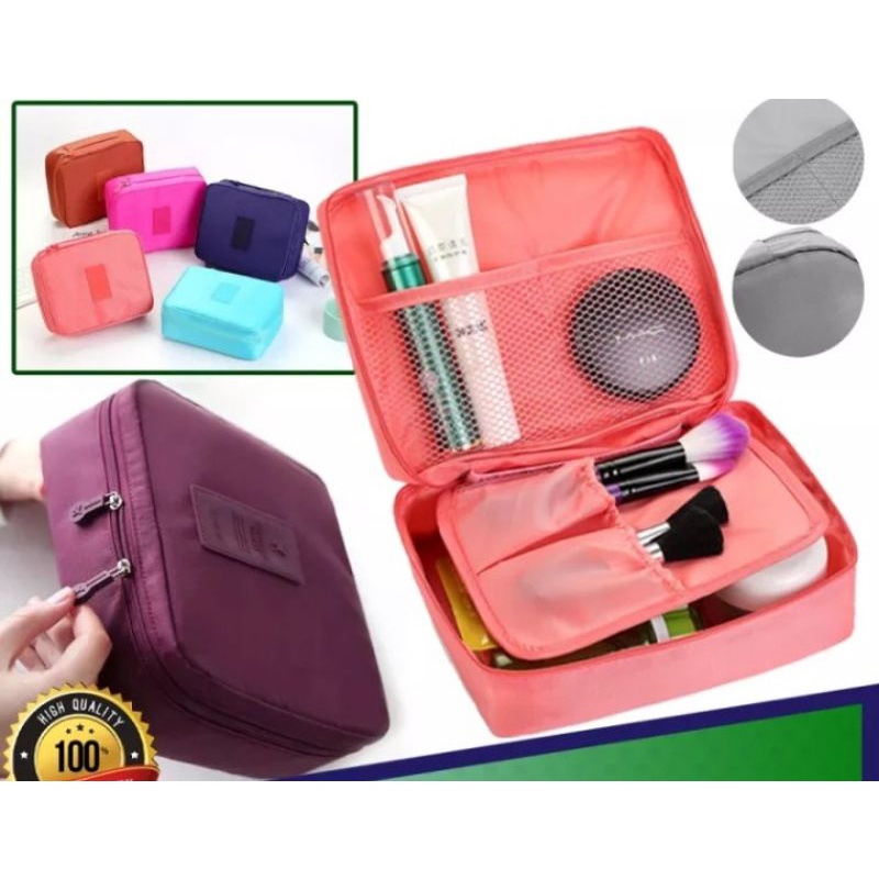 Tas kosmetik cable pouch tempat penyimpanan serbaguna travel organizer