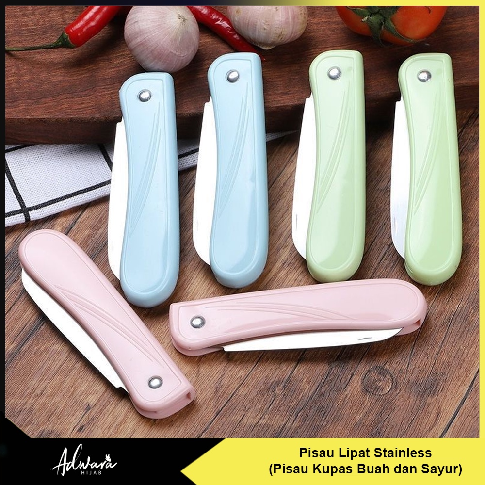 Pisau Lipat Kupas Buah Stainless / Pisau Dapur Lipat Mini