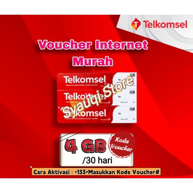 Vocer Telkomsel 4Gb 1Bulan