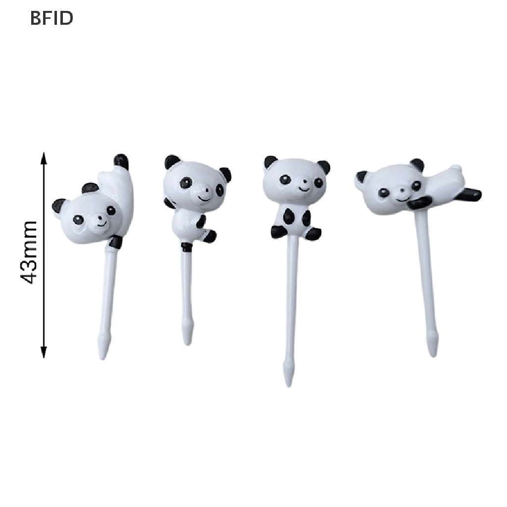 [BFID] 8pcs/set Lucu Kartun Panda Garpu Buah Anak Snack Dessert Picks Tookpick [ID]