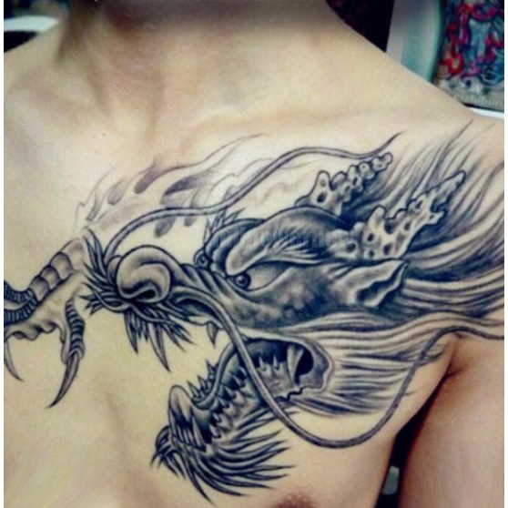 Tato 3D  Naga Tattoo Temporary Tato Sementara Kepala Naga