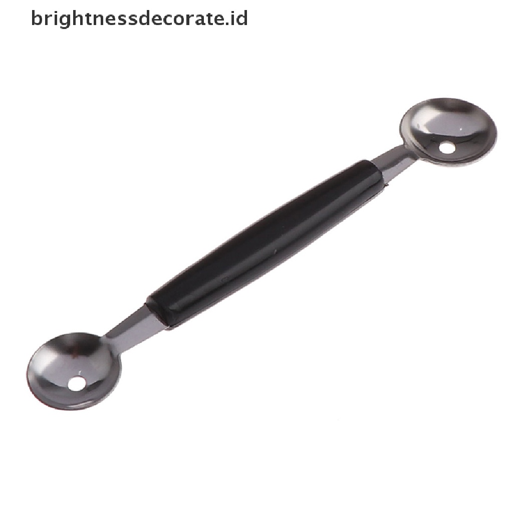 [Birth] Sendok Es Krim Buah Scoop Stainless Steal Double Ended Melon Ball Scooper Dapur [ID]