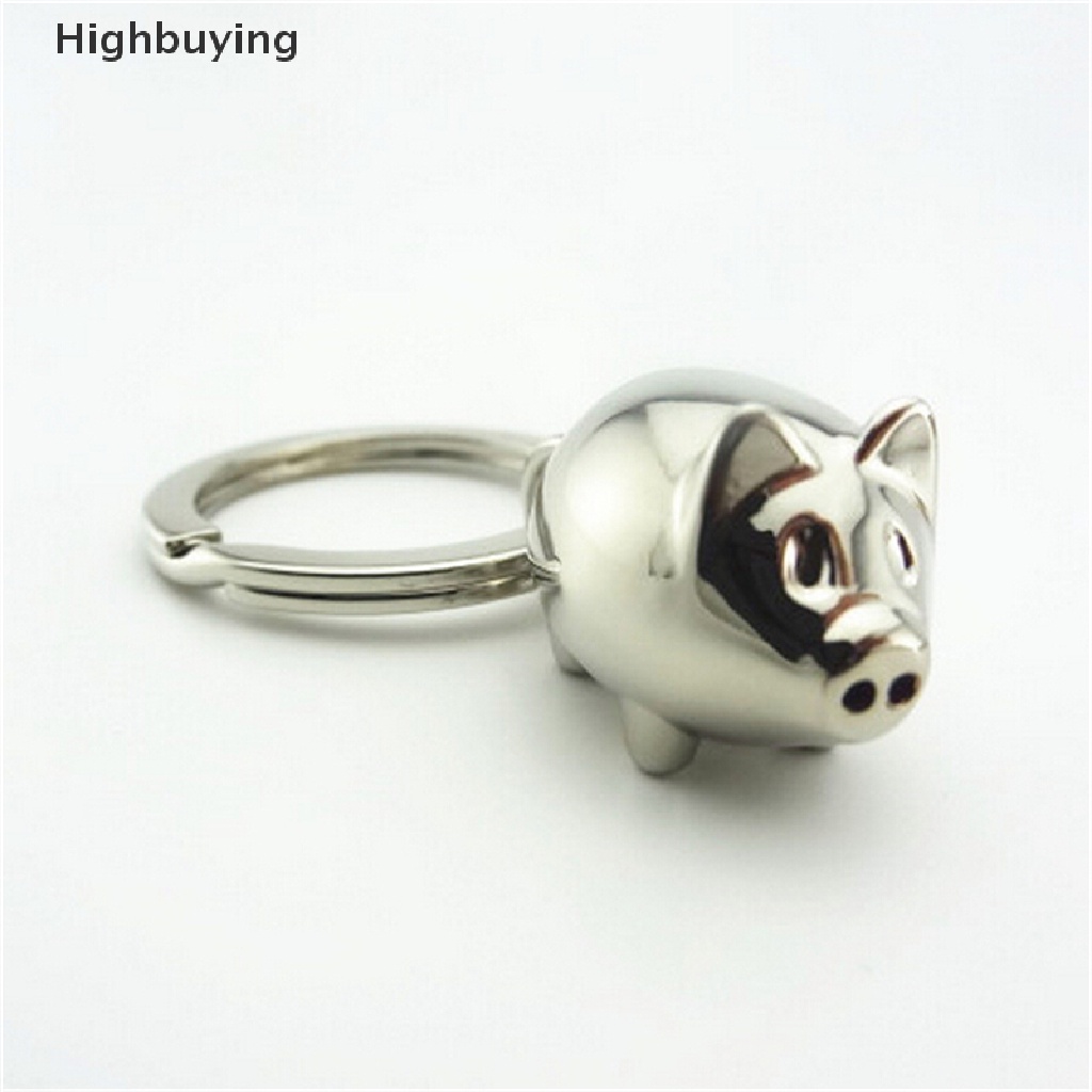 Hbid 1Pcs Indah Mini Babi Gantungan Kunci Keyfob Lucu Hadiah Cincin Pesona Dekorasi Glory