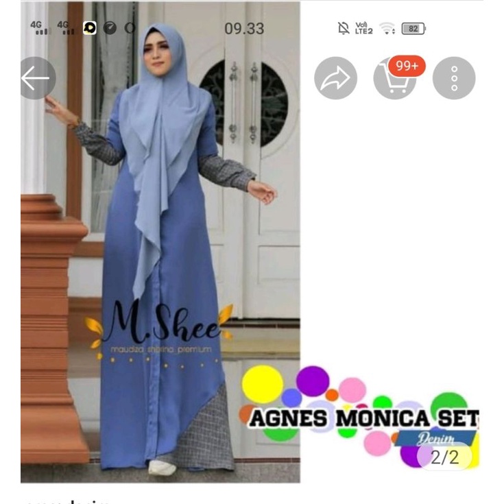 Preloved Agnes monica set by M.Shee