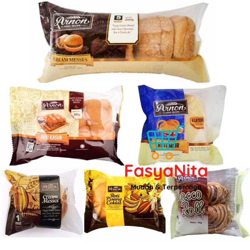 

(kirim instant) Arnon aneka roti manis cream meses, sisir mentega pisang cokelat roll bun kasur sobek