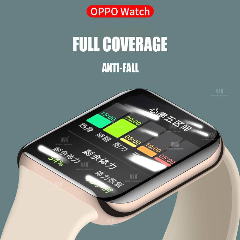 Film Pelindung Layar Full Coverage for OPPO Watch3 2gratis 41mm 46mm 42mm Soft Protective Film for OPPO Band 2jam Tangan Free Watch3 Watch2 (Bukan Kaca)