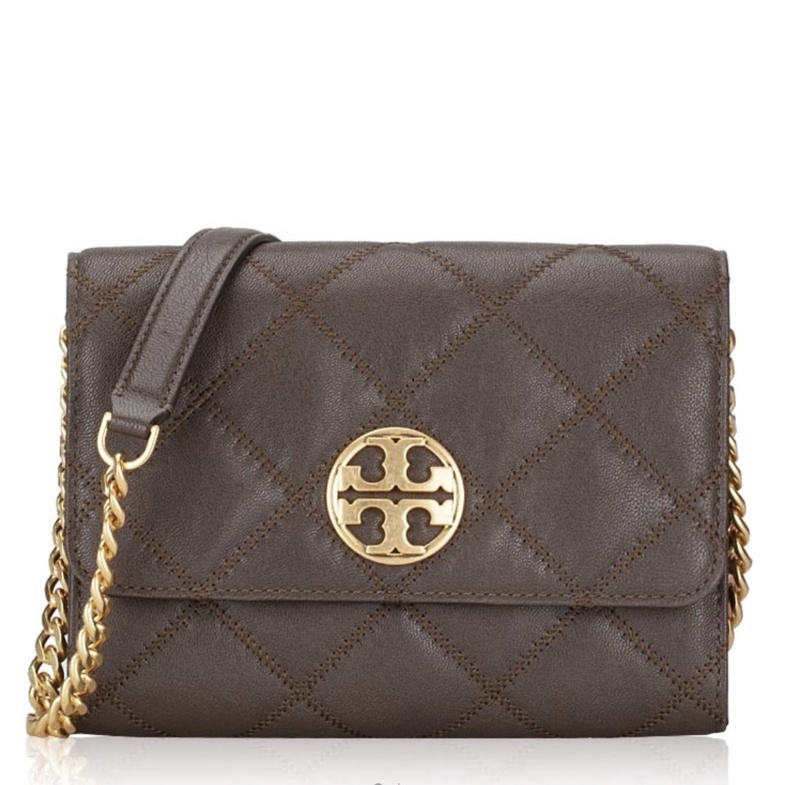 Tory burch willa chain wallet volcanic stone