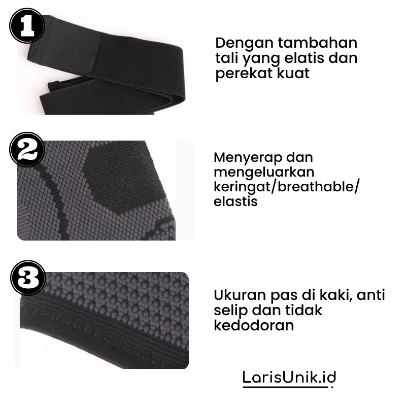 Pelindung Lutut KNEE TALI Alat Olahraga Pelindung Lutut Sakit Cedera Nyeri Saat Olahraga Deker Dekker Alat Terapi Pelindung Lutut Dengkul Olahraga Outdoor Kiper Futsal Sepak Bola Volly Voli Basket Gym Fitness Tali Perekat Tebal Premium