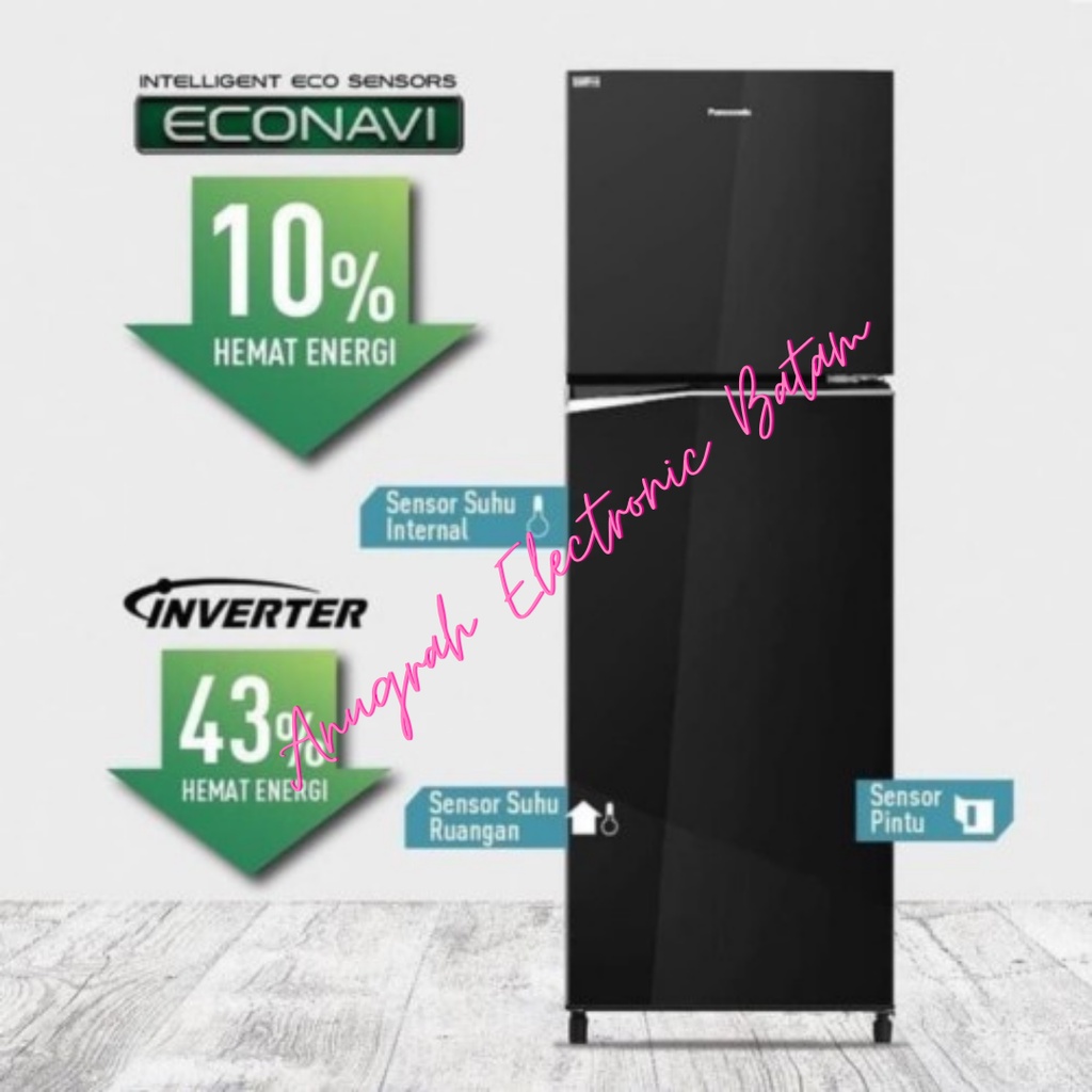 PANASONIC KULKAS 2 PINTU INVERTER | NR-BB331Q-PK | BB331 | PRIME FRESH BATAM