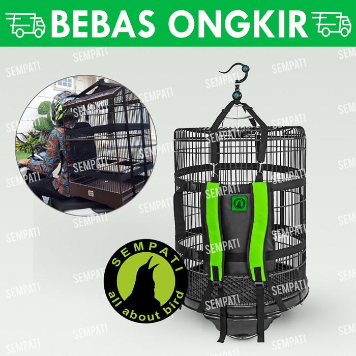 Kandang Burung Tas Ransel Sangkar Burung 4 Tali Gendong Kandang Murai Kotak Lovebird