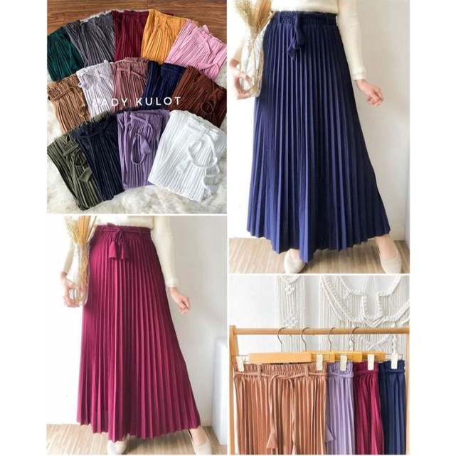 Rok Plisket Premium Higt Quality - Rok Panjang Wanita Rempel - Rok Payung Wanita Bahan Fiber Premium