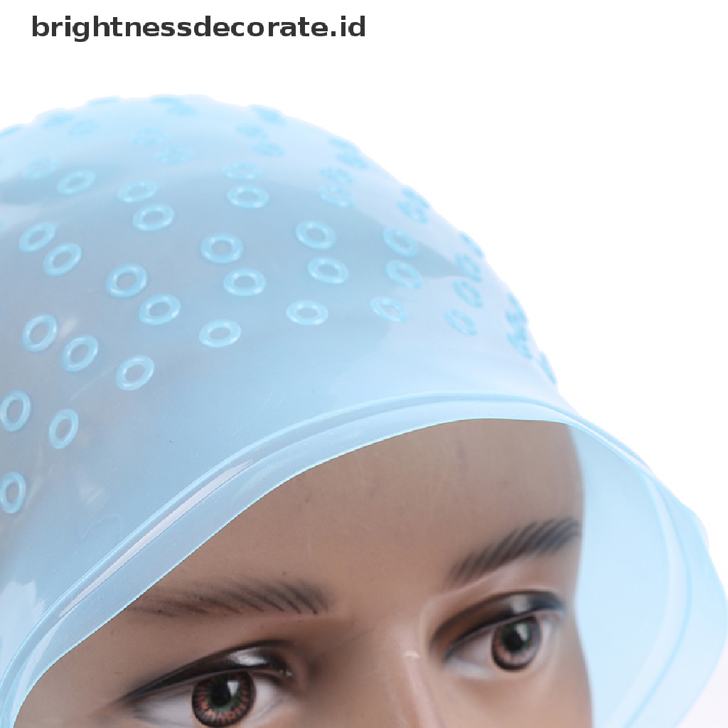 [Birth] Topi Pewarna Styling Rambut Silikon+Pengait Pewarna Warna Highlighg Dye Cap [ID]