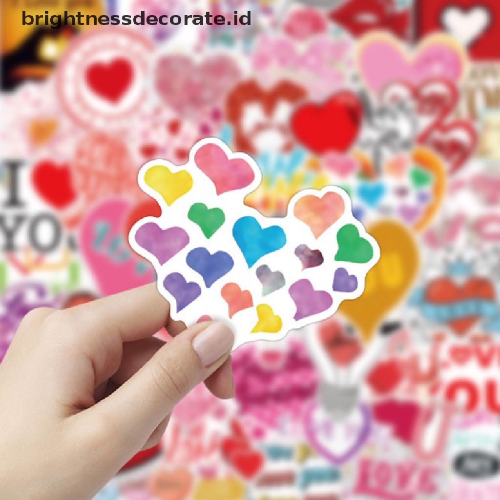 [Birth] 50pcs Valene's Day Stiker Hadiah Untuk Pecinta Untuk DIY Stiker Skateboard Gitar [ID]