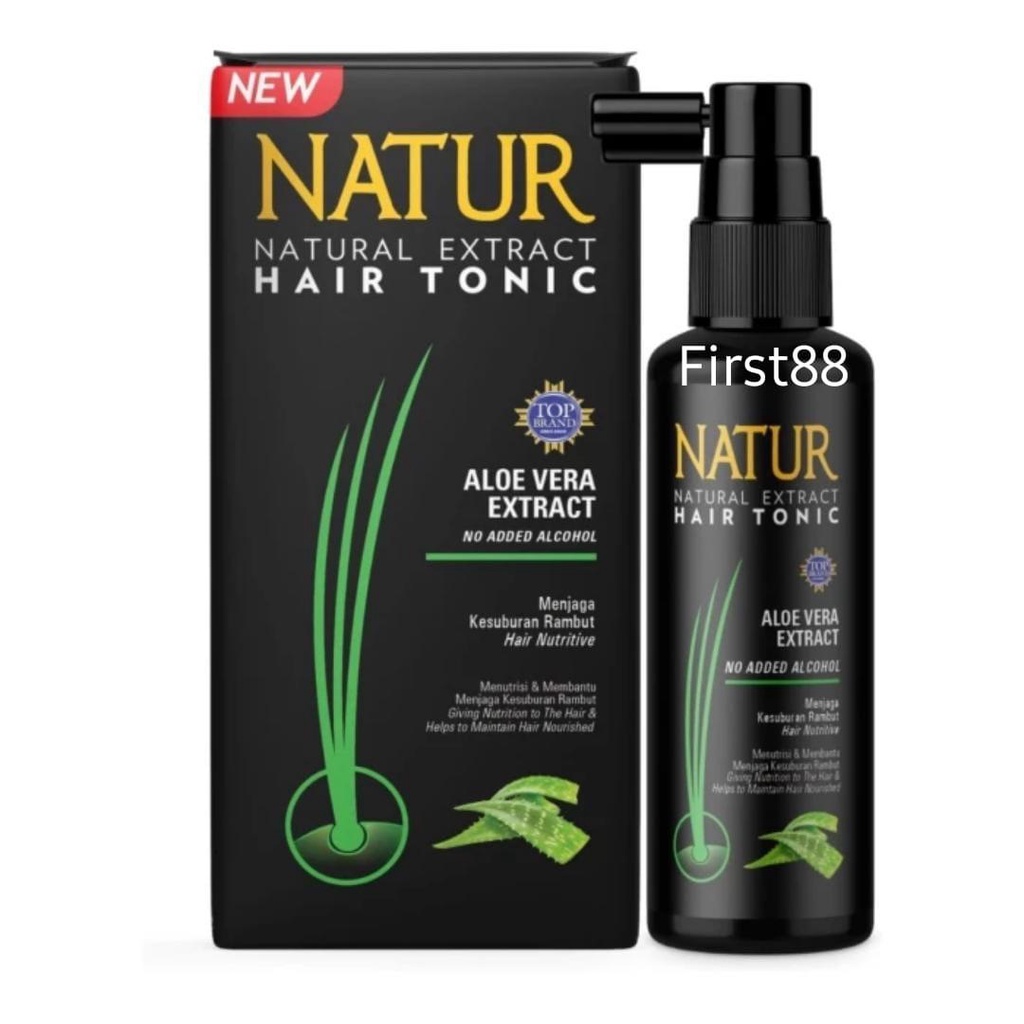 NATUR Natural Hair Tonic Ginseng / Aloe Vera Extract 50ml BPOM