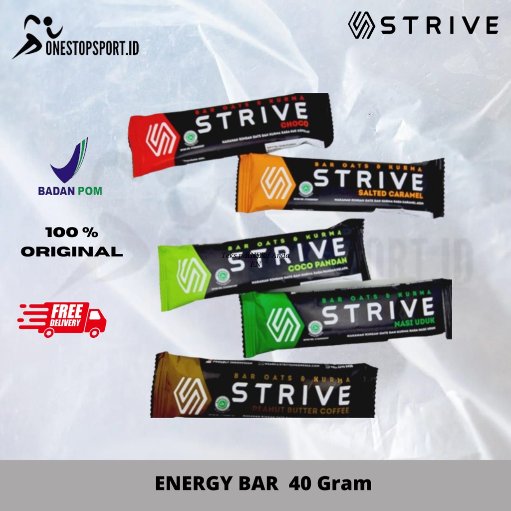 

Strive Energy Bar 40g Protein Bar