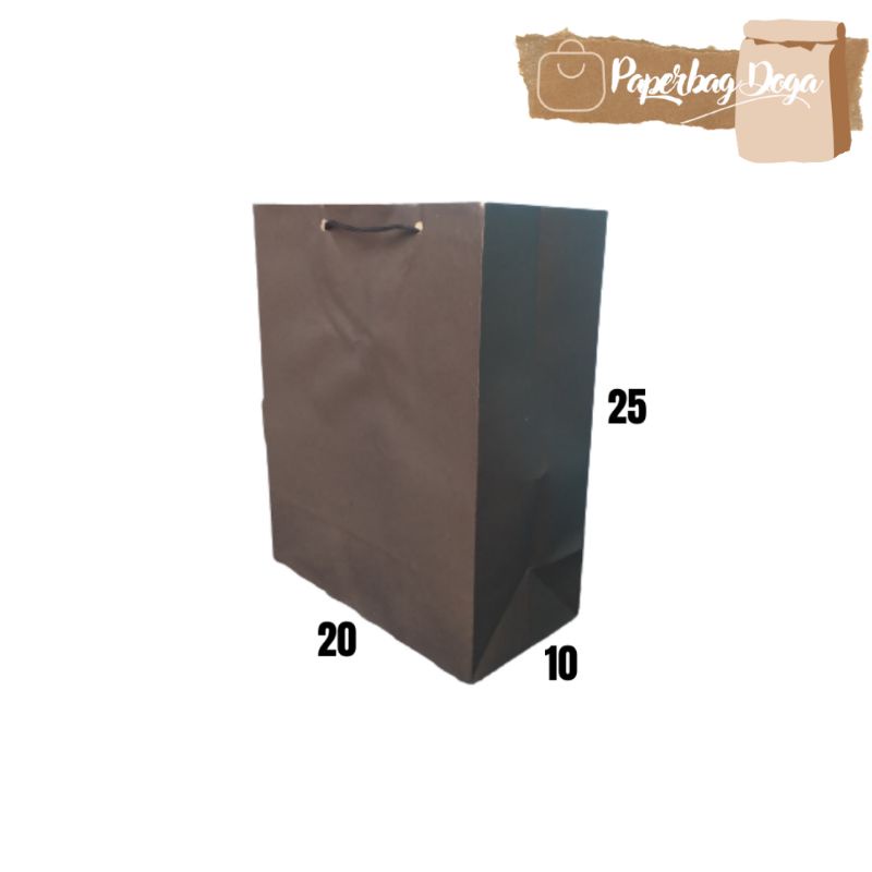 

PAPERBAG PAPER BAG R6 POLOS HITAM 20X25 TAS HAJATAN SOUVENIR