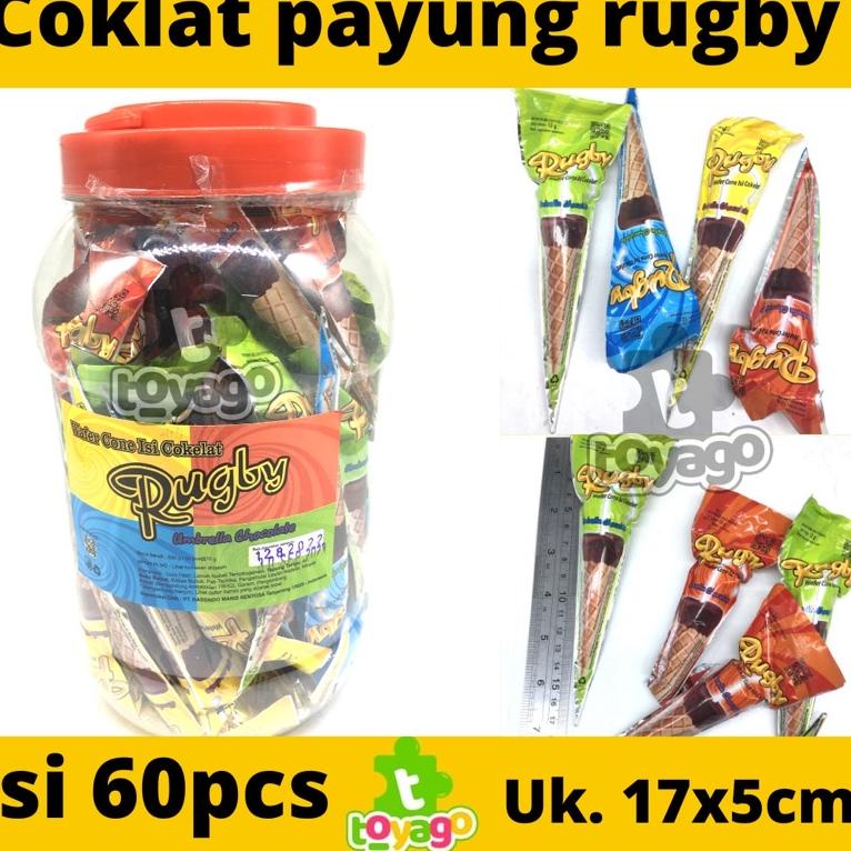 

Paling Popular ￣ coklat rugby payung/rugby wafer cone isi 60pcs grosir murah ♛