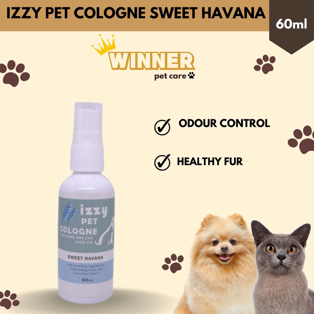 Izzy Pet Cologne Kucing Anjing Wangi Sweet Havana 60ml