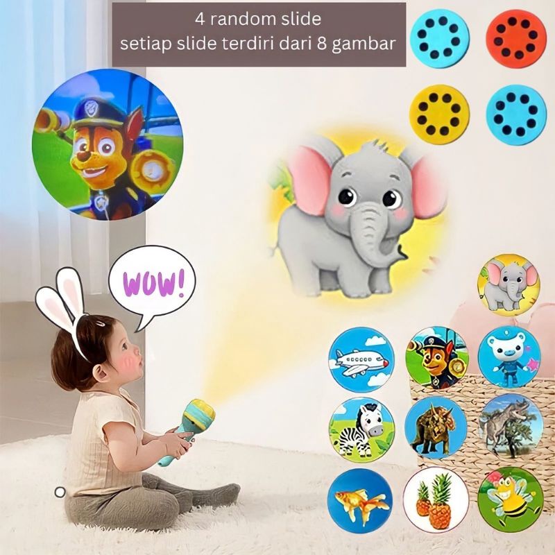Mainan Anak Senter Proyektor / Flashlight Projector