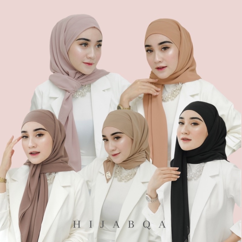 HIJABQA - Maraya Instant Hijab Segiempat Tali Malay 2 Layer