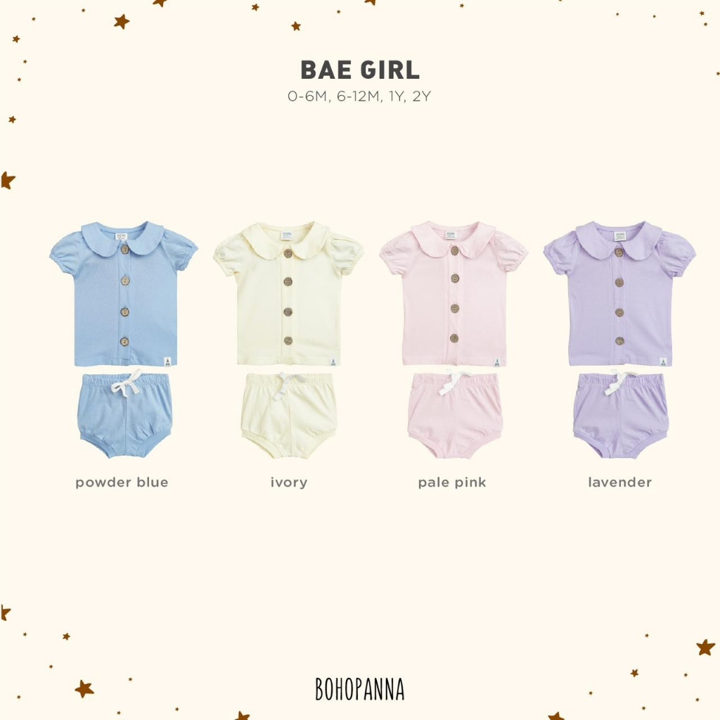 Bohopanna Bae Set Girl x The Overtee Setelan Anak 0-2 Tahun