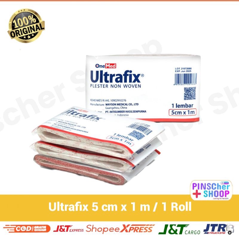 Ultrafix Onemed 5cm x 1m Plester Non Woven 1 Roll