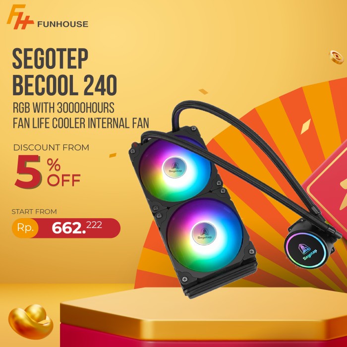 Cooler Segotep Becool 240 Argb With 30000Hours Fan Life Cooler Internal Fan