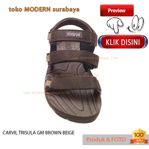 Sandal Pria casual Sandal Gunung slide outdoor CARVIL TRISULA GM